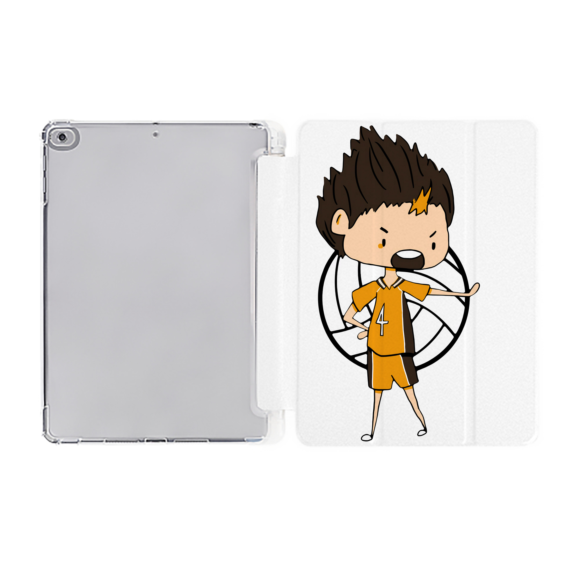 （画像用） ハイキュー!! Haikyu!! IPad ケース ペン収納付き 三つ折りスタンド PUレザー×シリコン 対応機種9.5/10.5/10.9インチ